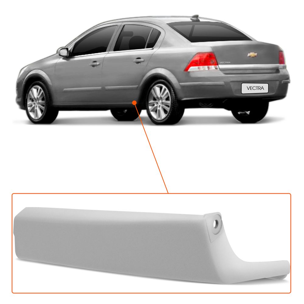 Moldura Traseira Spoiler Lateral Vectra 06 a 11 Vectra GT 07 a 11