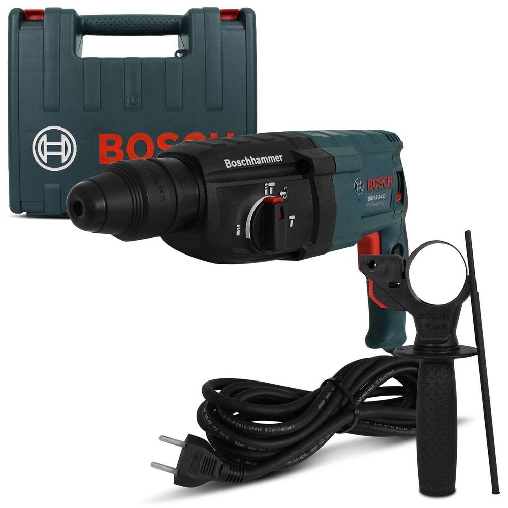 Martelete SDS Plus Rompedor Perfurador de Impacto Bosch GBH 224 D 800