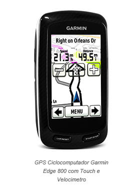GPS Garmin Edge 800 Preto e Branco Ciclocomputador Bike Touch Com Velocimetro