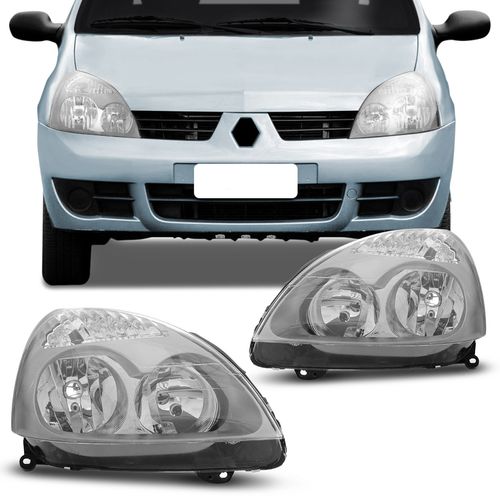 Farol Clio Hatch Sedan M 225 Scara Cinza Foco Duplo Connect