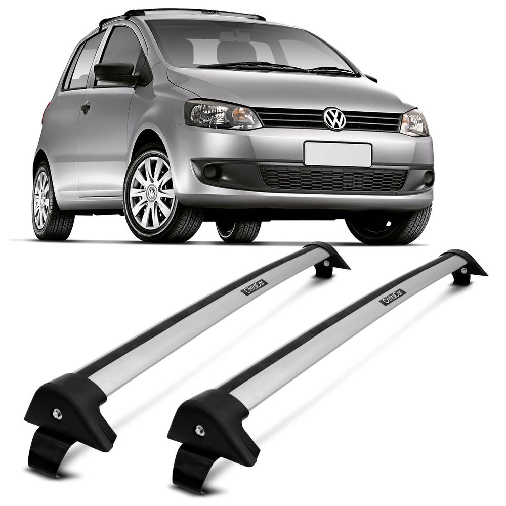 Rack de Teto Travessa Fox 2004 a 2018 Prata Suporta 45KG 2 Portas Cristal Car Menor preço em Rack de Teto Travessa Fox 2004 a 2018 Prata Suporta 45KG 2 Portas Cristal Car