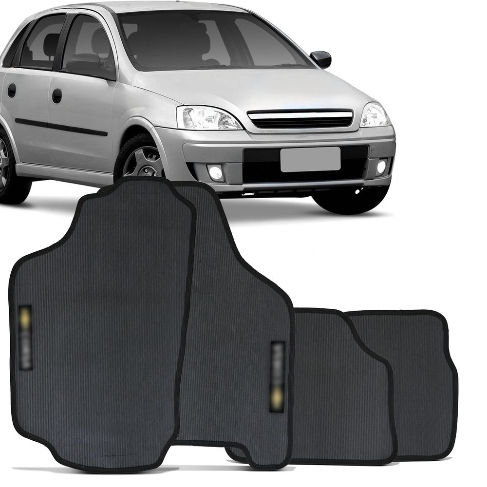Jogo de Tapete Borracha PVC Corsa Hatch Sedan 2002 a 2012 Preto Grafia Bordado Antiderrapante Menor preço em Jogo de Tapete Borracha PVC Corsa Hatch Sedan 2002 a 2012 Preto Grafia Bordado Antiderrapante