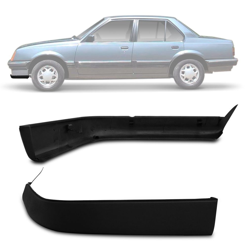 Par Moldura Spoiler Para-choque Dianteiro Monza 1987 a 1990 Preto Acabamento Lateral Menor preço em Par Moldura Spoiler Para-choque Dianteiro Monza 1987 a 1990 Preto Acabamento Lateral