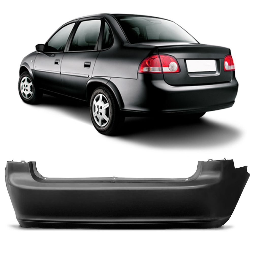 Parachoque Traseiro Corsa Classic 2010 2011 2012 2013 2014 2015 2016 Preto Liso Menor preço em Parachoque Traseiro Corsa Classic 2010 2011 2012 2013 2014 2015 2016 Preto Liso