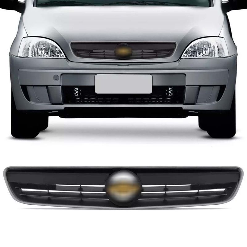 ----Grade-Dianteira-Corsa-Hatch-Sedan-Montana-2003-a-2010-Preta-Friso-Emblema---1-