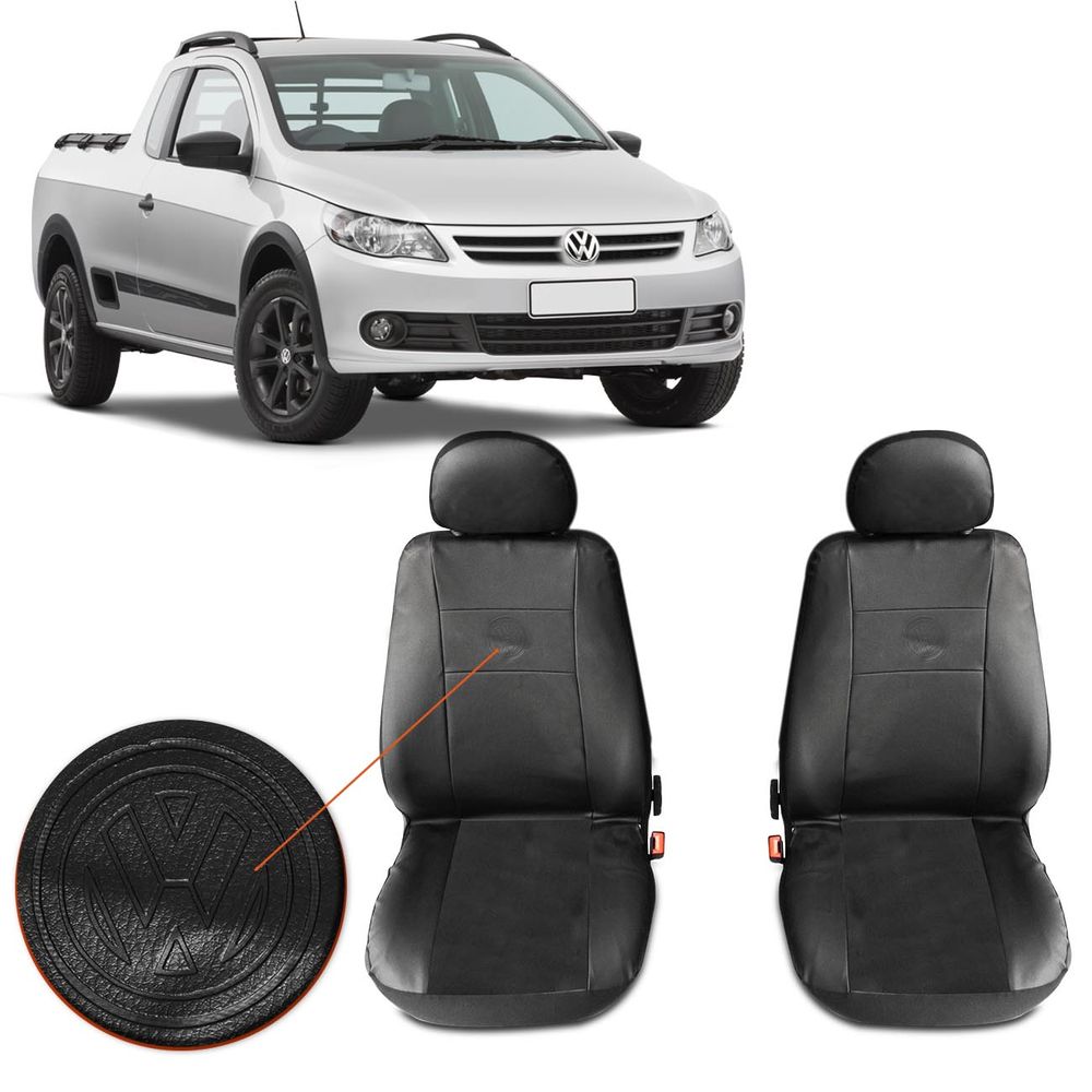 Capa de Banco Couro Ecológico e Tecido Automotivo Gol Voyage Saveiro G5 G6 G7 Preto 4 Peças Menor preço em Capa de Banco Couro Ecológico e Tecido Automotivo Gol Voyage Saveiro G5 G6 G7 Preto 4 Peças