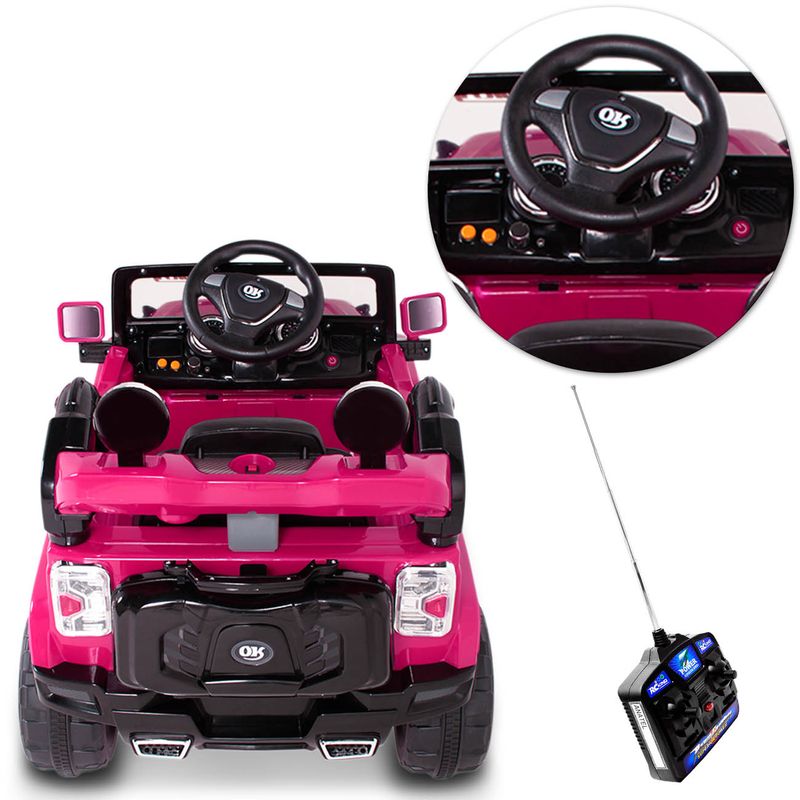 Carro Elétrico Infantil a Bateria 12V com MP3, Suspensão de Mola e
