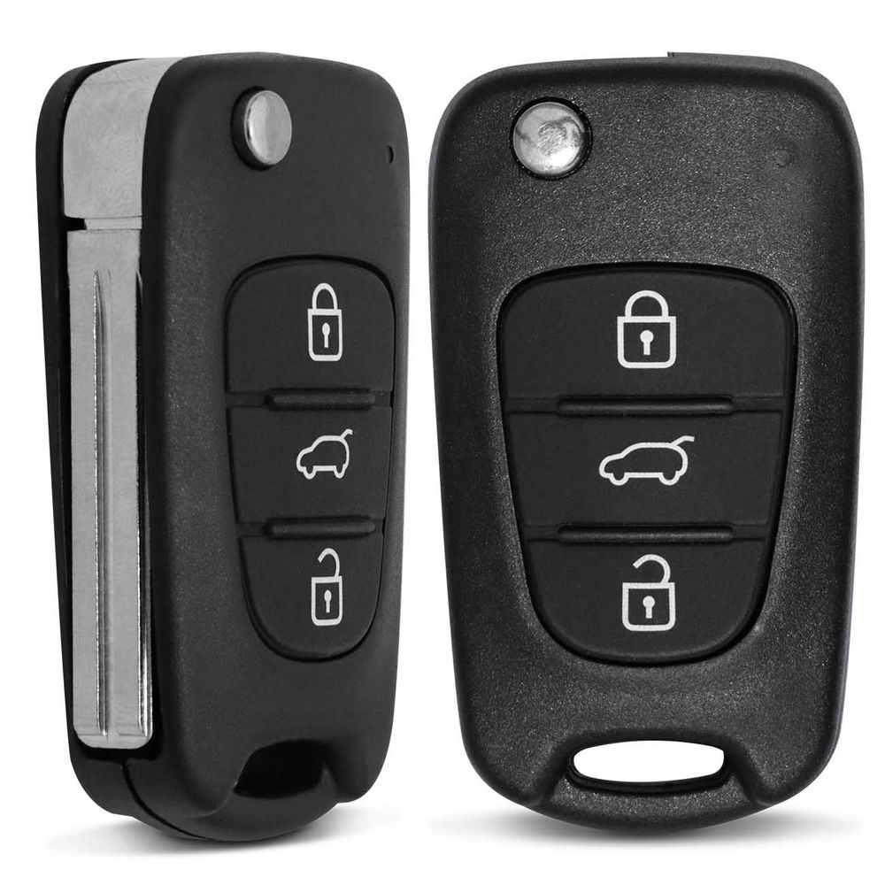 Carcaça Chave Canivete Kia Soul Sportage Cerato Picanto Sorento Carnival 3 Botões Modelo Original Menor preço em Carcaça Chave Canivete Kia Soul Sportage Cerato Picanto Sorento Carnival 3 Botões Modelo Original