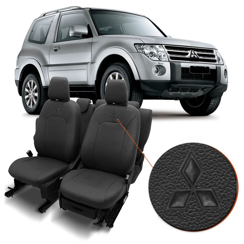 Capa Banco Couro Ecológico Pajero TR4 2003 a 2015 Preto e Grafite Banco Traseiro Bipartido 11 Peças Menor preço em Capa Banco Couro Ecológico Pajero TR4 2003 a 2015 Preto e Grafite Banco Traseiro Bipartido 11 Peças