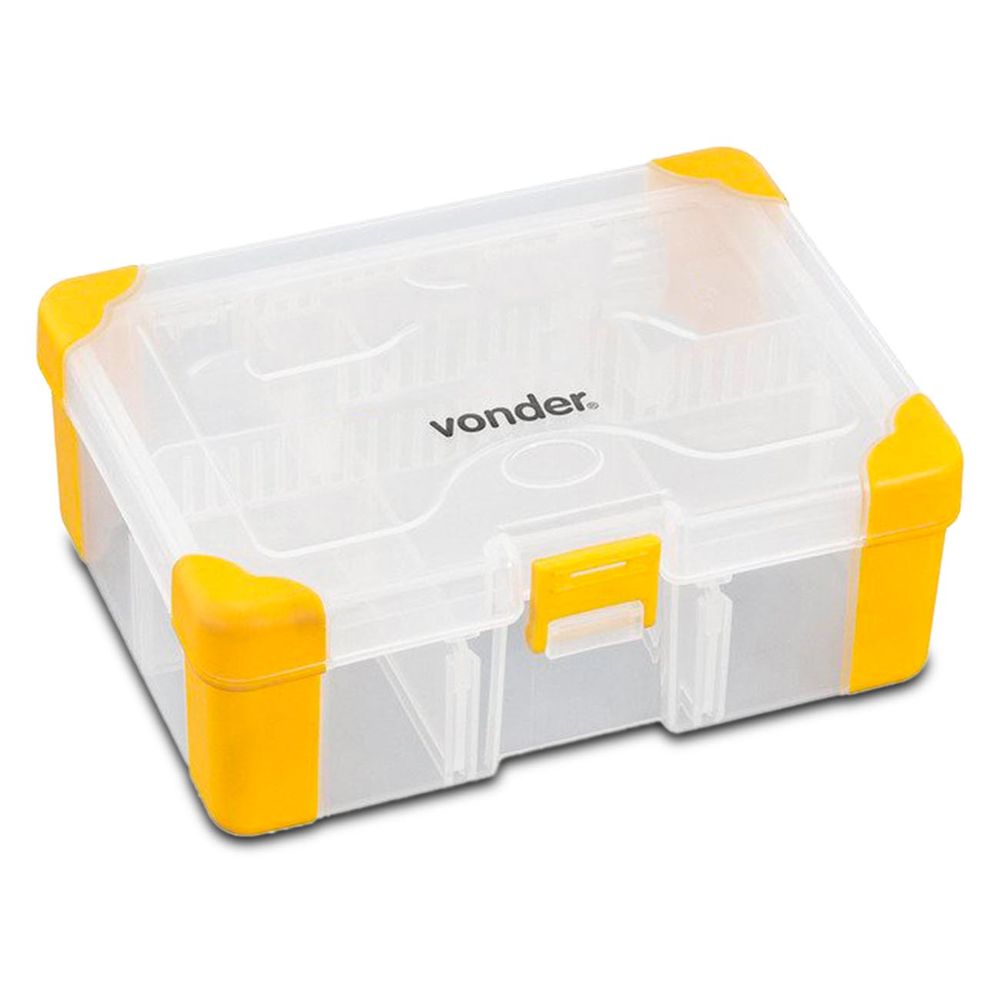 Caixa Organizadora Plástico Vonder Multiuso 11 Divisórias e Bandeja Removível Tampa Com Trava 3kg Menor preço em Caixa Organizadora Plástico Vonder Multiuso 11 Divisórias e Bandeja Removível Tampa Com Trava 3kg