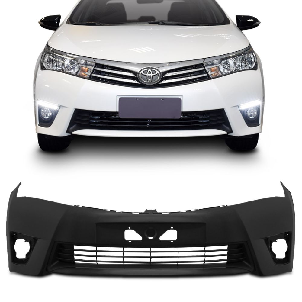 Parachoque Dianteiro Corolla 2014 2015 2016 2017 Preto Liso Furo Milha Menor preço em Parachoque Dianteiro Corolla 2014 2015 2016 2017 Preto Liso Furo Milha