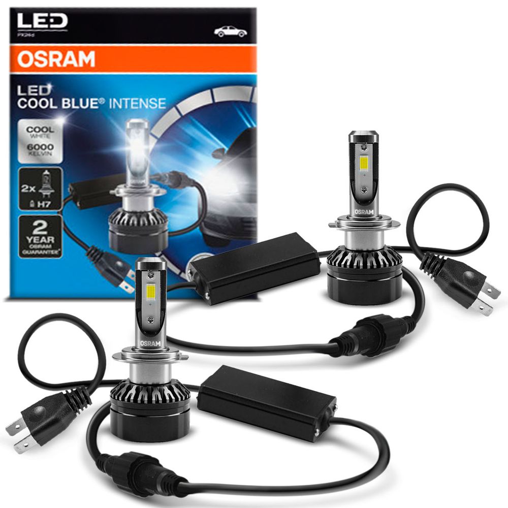 Par Lâmpadas LED Osram Cool Blue H7 6000K 25W 12V Tonalidade Branca Aplicação Farol Menor preço em Par Lâmpadas LED Osram Cool Blue H7 6000K 25W 12V Tonalidade Branca Aplicação Farol