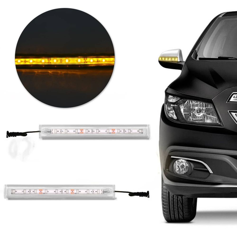 Par Pisca Seta Retrovisor com 9 LEDs 12V Universal Luz Amarela Menor preço em Par Pisca Seta Retrovisor com 9 LEDs 12V Universal Luz Amarela