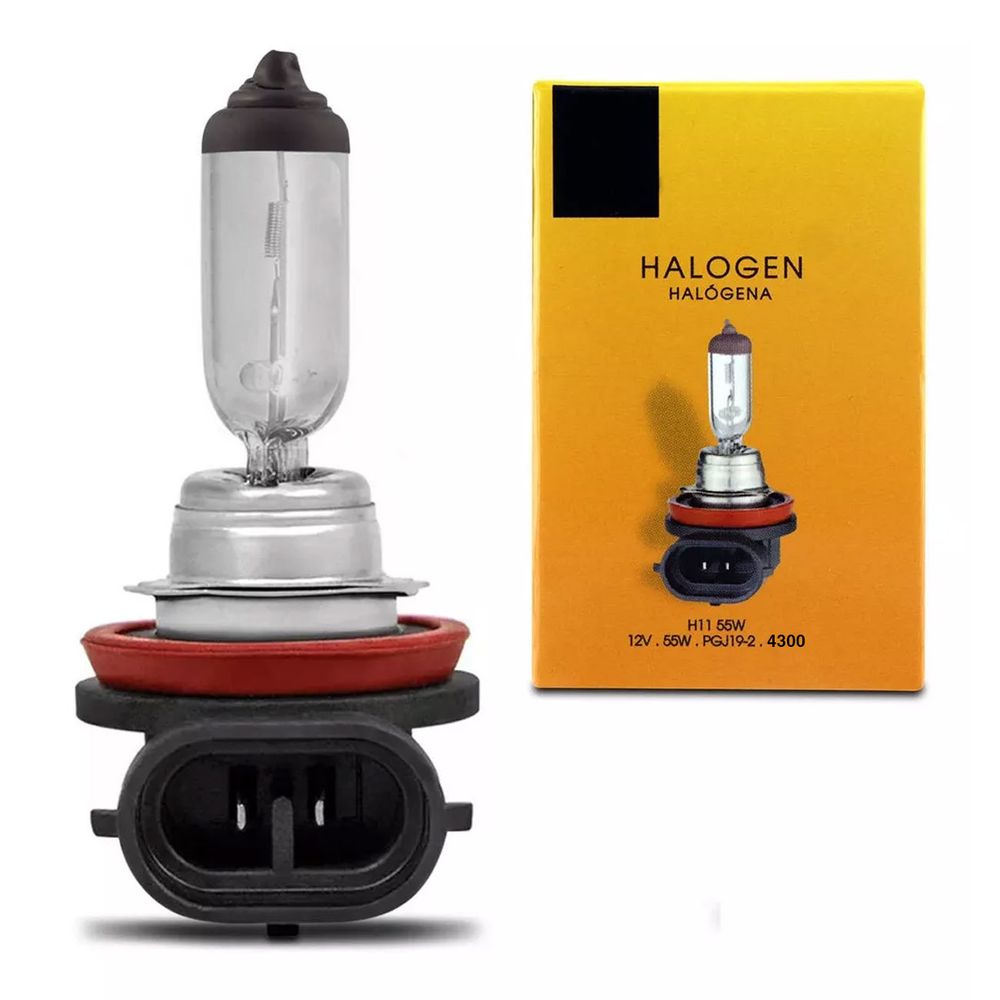 Lâmpada Halógena Automotiva CODE H11 4300K 55W 12V Luz Amarela Aplicação Farol Menor preço em Lâmpada Halógena Automotiva CODE H11 4300K 55W 12V Luz Amarela Aplicação Farol