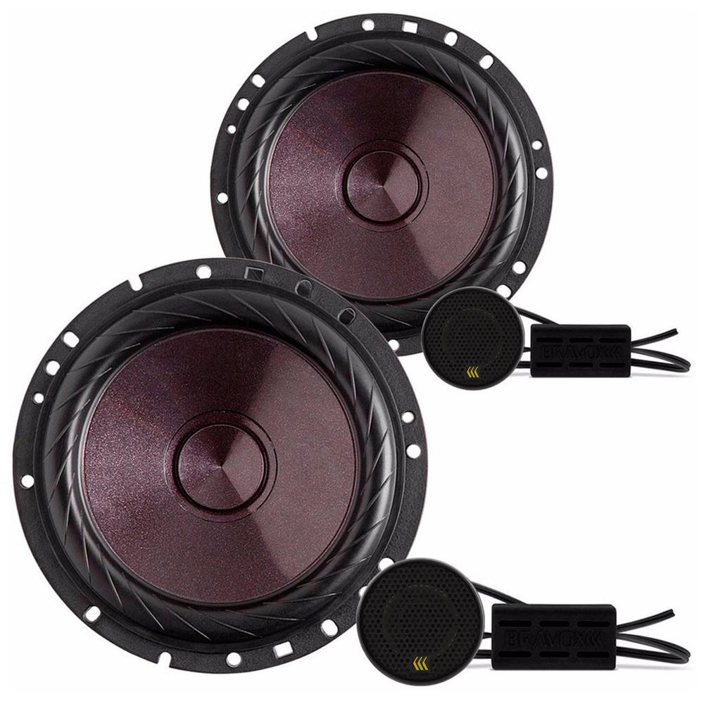 Kit 2 Vias Bravox CS60P Alto Falante 6" 120W RMS 4 Ohms + Par de Tweeters 80W RMS Menor preço em Kit 2 Vias Bravox CS60P Alto Falante 6" 120W RMS 4 Ohms + Par de Tweeters 80W RMS