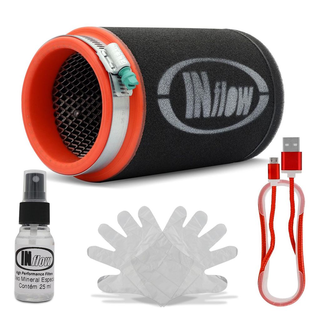 Filtro de Ar Esportivo Inflow Universal Cilíndrico 2,5 Polegadas Inbox HPF9922 + Brinde Menor preço em Filtro de Ar Esportivo Inflow Universal Cilíndrico 2,5 Polegadas Inbox HPF9922 + Brinde