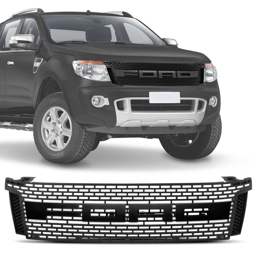 Grade Dianteira Parachoque Ford Ranger Raptor 2012 2013 2014 2015 2016 Preto Menor preço em Grade Dianteira Parachoque Ford Ranger Raptor 2012 2013 2014 2015 2016 Preto