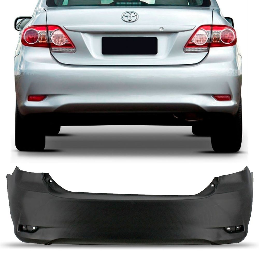 Parachoque Traseiro Corolla 2012 2013 2014 Preto Liso Menor preço em Parachoque Traseiro Corolla 2012 2013 2014 Preto Liso