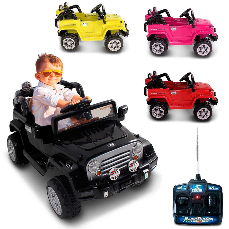 Carro Elétrico Infantil Jipe Power Vermelho 12V com 2 Lugares e