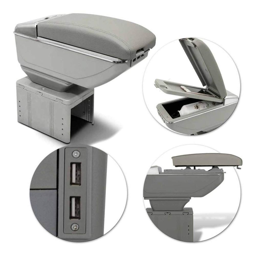 Encosto Apoio de Braço Universal 7 USB Courvin Cinza e Cromado Retrátil Menor preço em Encosto Apoio de Braço Universal 7 USB Courvin Cinza e Cromado Retrátil