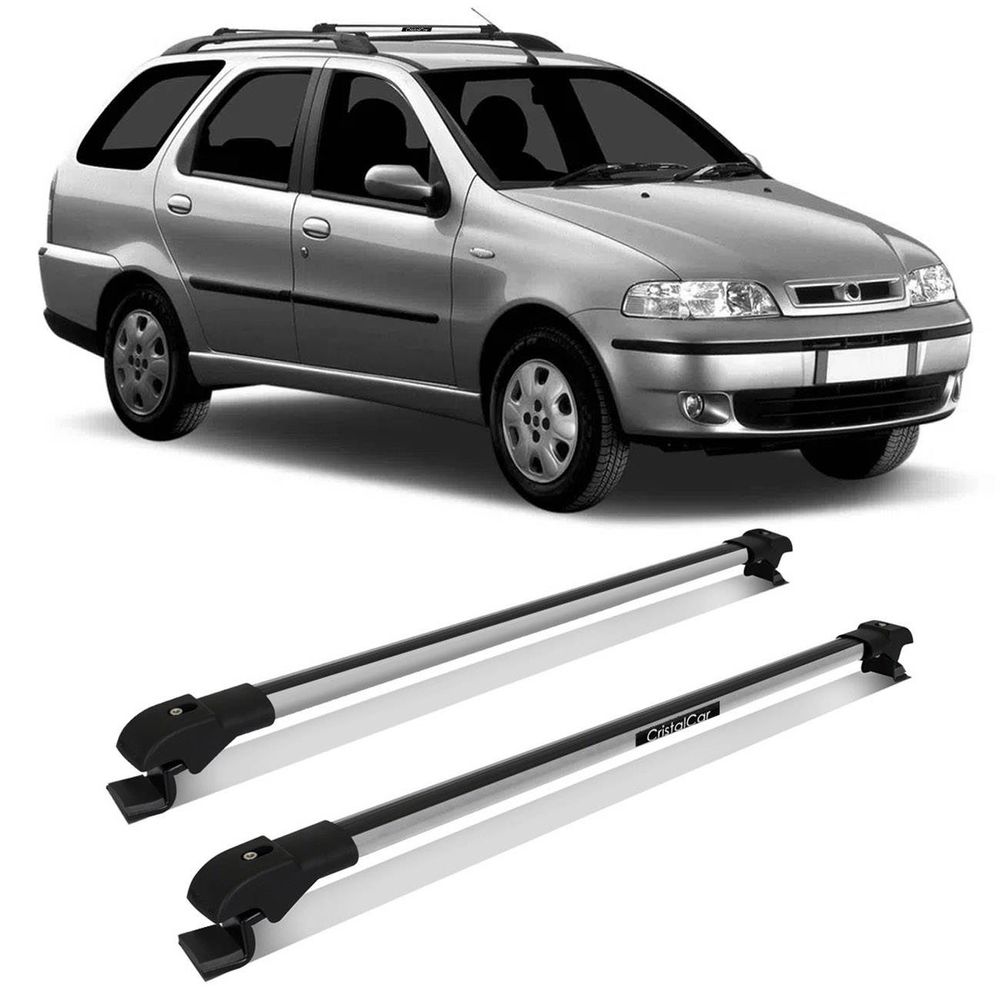 Rack de Teto Travessa Slim Palio Weekend 1997 a 2018 Prata Suporta 45Kg Menor preço em Rack de Teto Travessa Slim Palio Weekend 1997 a 2018 Prata Suporta 45Kg