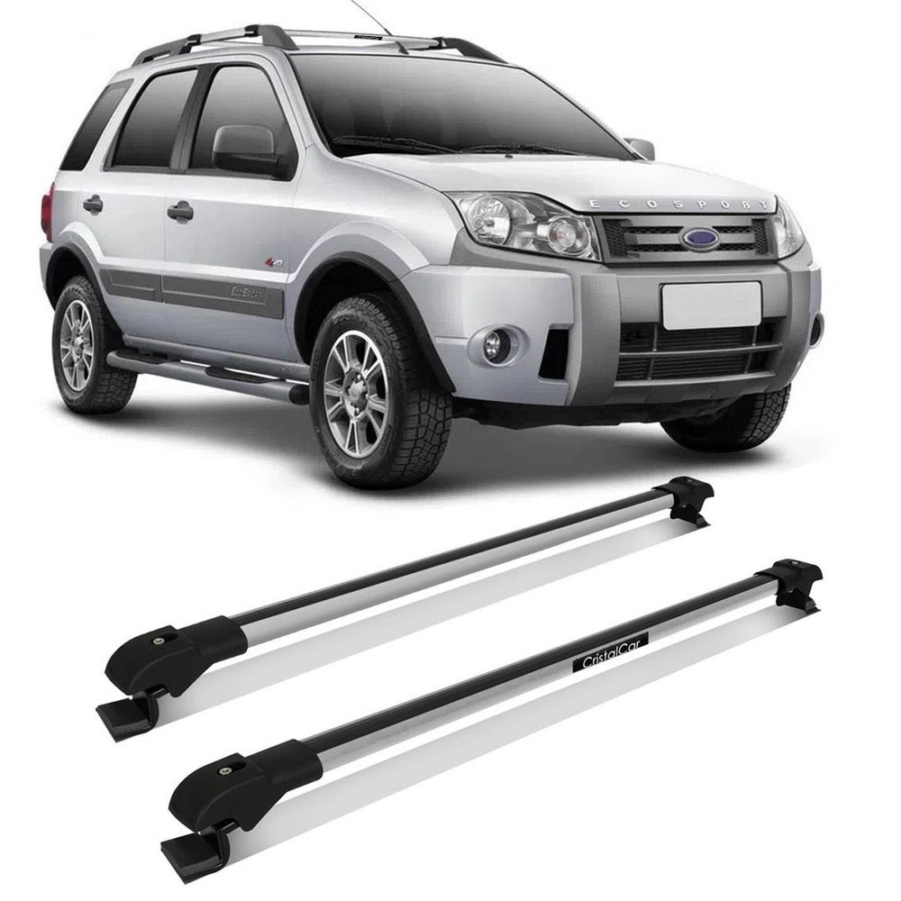 Rack Teto Travessa Slim Ecosport 2003 2004 2005 2006 2007 2008 2009 2010 2011 2012 Prata Até 45Kg Menor preço em Rack Teto Travessa Slim Ecosport 2003 2004 2005 2006 2007 2008 2009 2010 2011 2012 Prata Até 45Kg