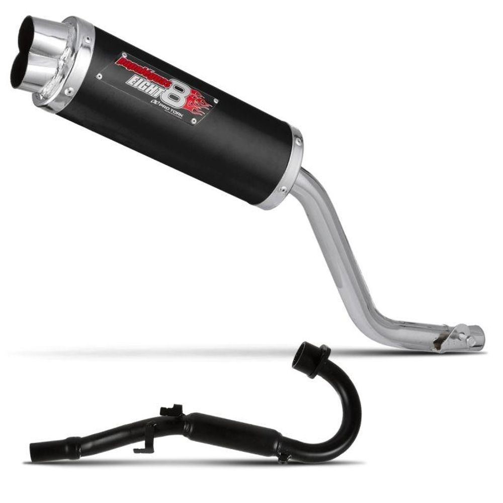 Escape Ponteira Eight Pro Tork + Curva XTZ 125 Menor preço em Escape Ponteira Eight Pro Tork + Curva XTZ 125