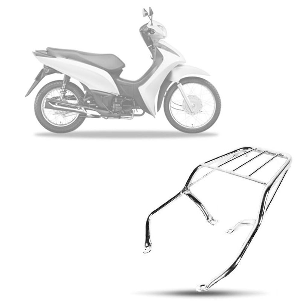 Bagageiro Aço Maciço Pro Tork Biz 100 1998 Até 2005 Menor preço em Bagageiro Aço Maciço Pro Tork Biz 100 1998 Até 2005