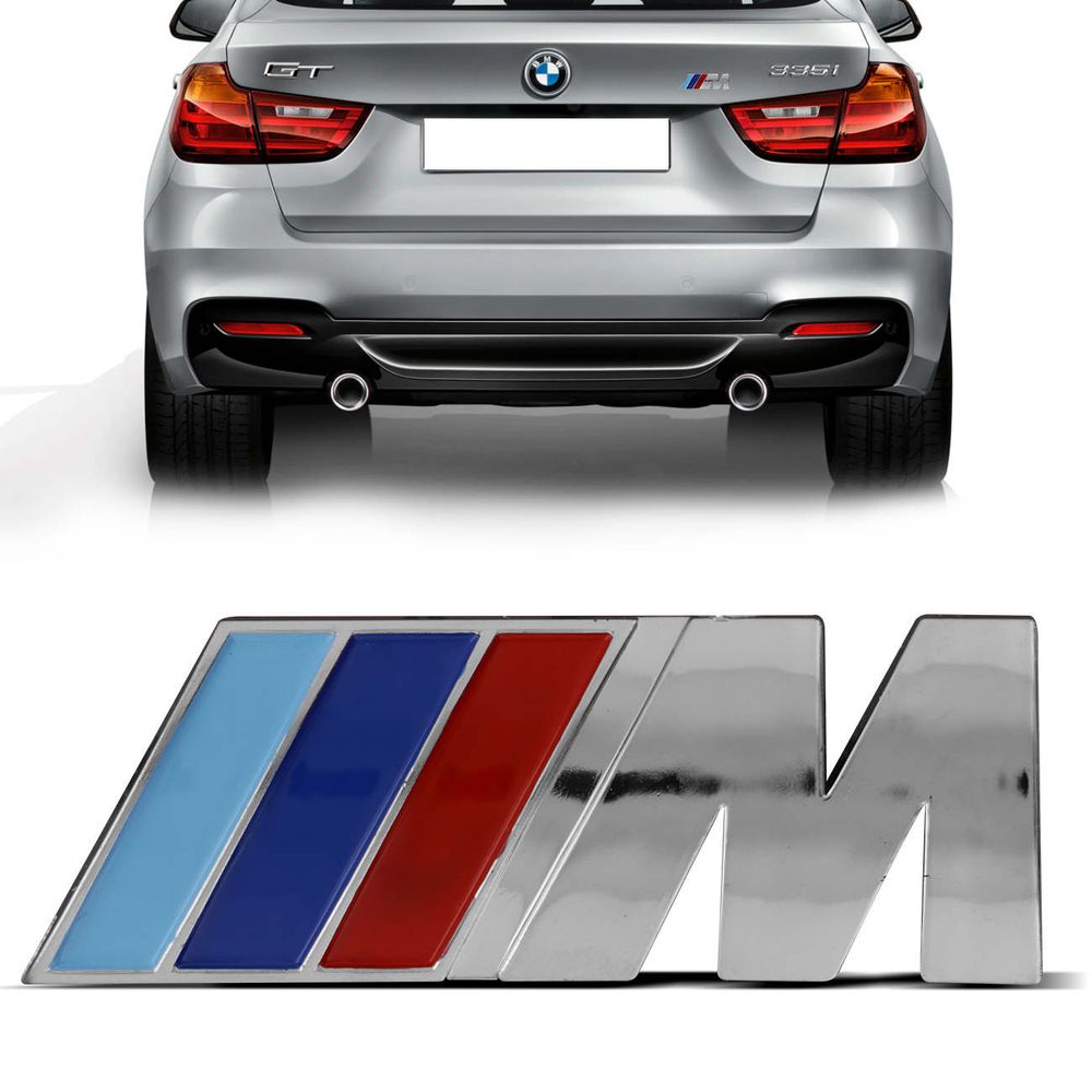 Emblema símbolo BMW 8,2cm capô ou porta malas cor original azul e