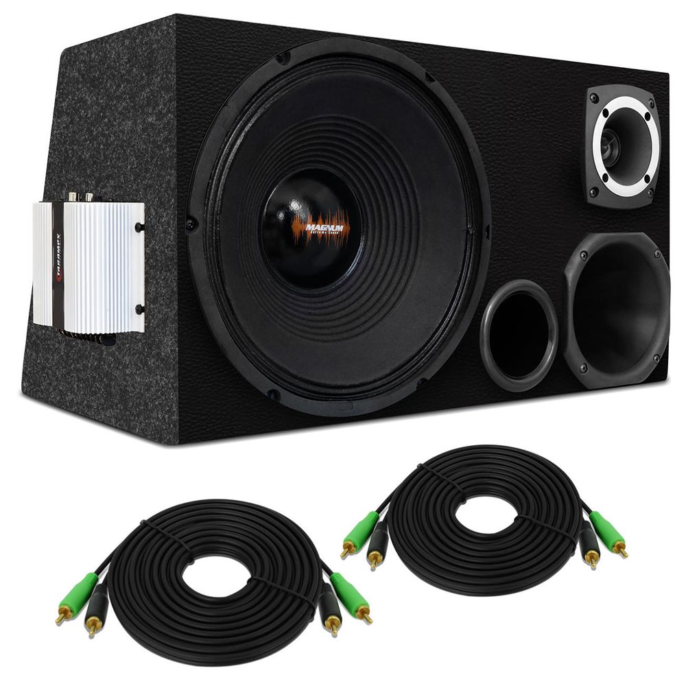 Caixa Trio Completa 590W Woofer Magnum AF 12" + Driver + Super Tweeter + Corneta + Módulo Taramps Menor preço em Caixa Trio Completa 590W Woofer Magnum AF 12" + Driver + Super Tweeter + Corneta + Módulo Taramps