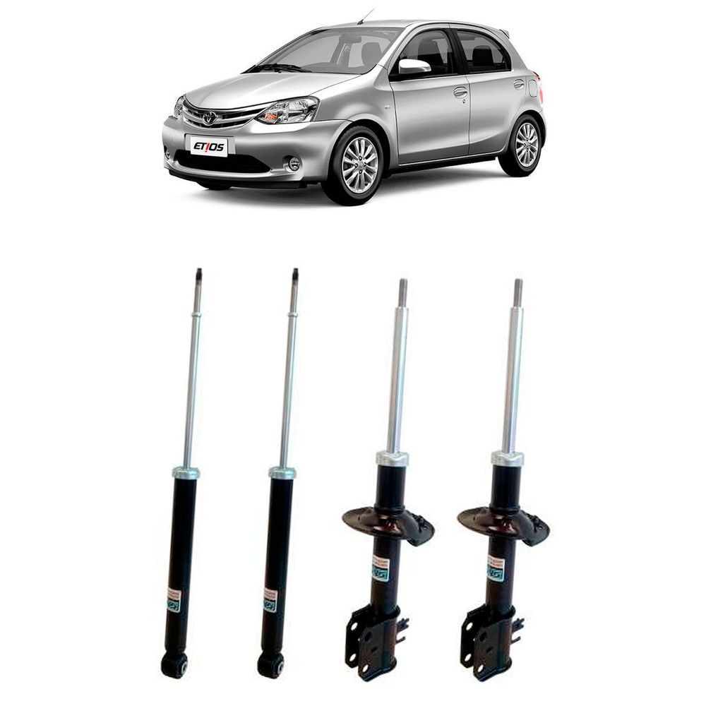 Jogo 04 Amortecedores Dianteiros e Traseiros Nakata Toyota Etios (exceto Cross) 2014 2015 2016 2017 2018 Menor preço em Jogo 04 Amortecedores Dianteiros e Traseiros Nakata Toyota Etios (exceto Cross) 2014 2015 2016 2017 2018