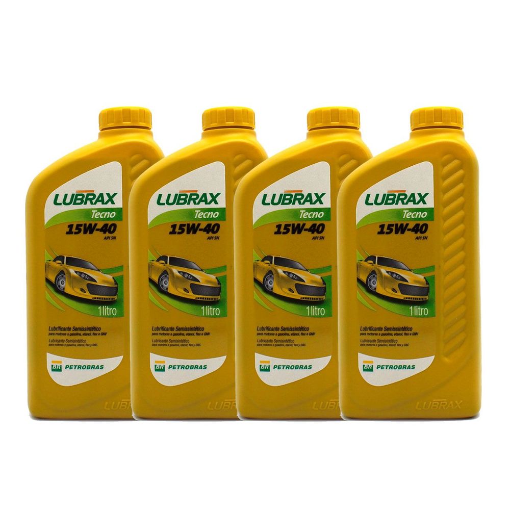 Kit 4 Litros Óleo Lubrificante Semissintético 15W40 Lubrax Tecno Menor preço em Kit 4 Litros Óleo Lubrificante Semissintético 15W40 Lubrax Tecno