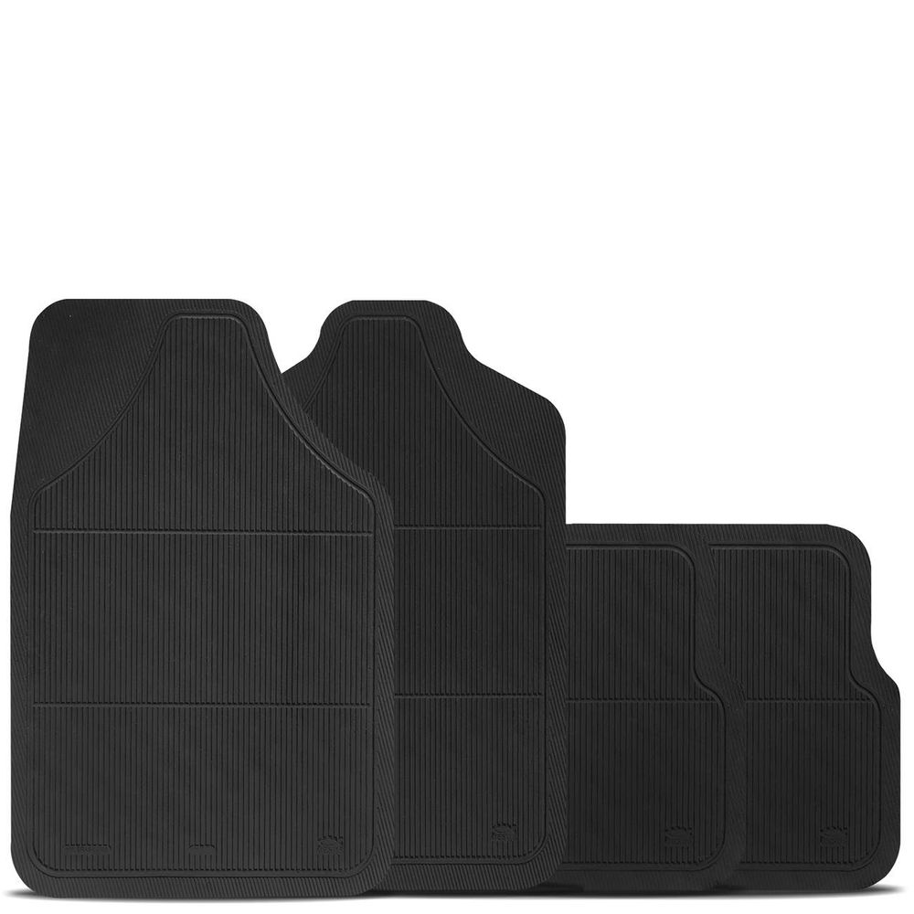 Jogo de Tapetes Borracha PVC Automotivo Carro Universal Preto Lavável Antiderrapante Menor preço em Jogo de Tapetes Borracha PVC Automotivo Carro Universal Preto Lavável Antiderrapante