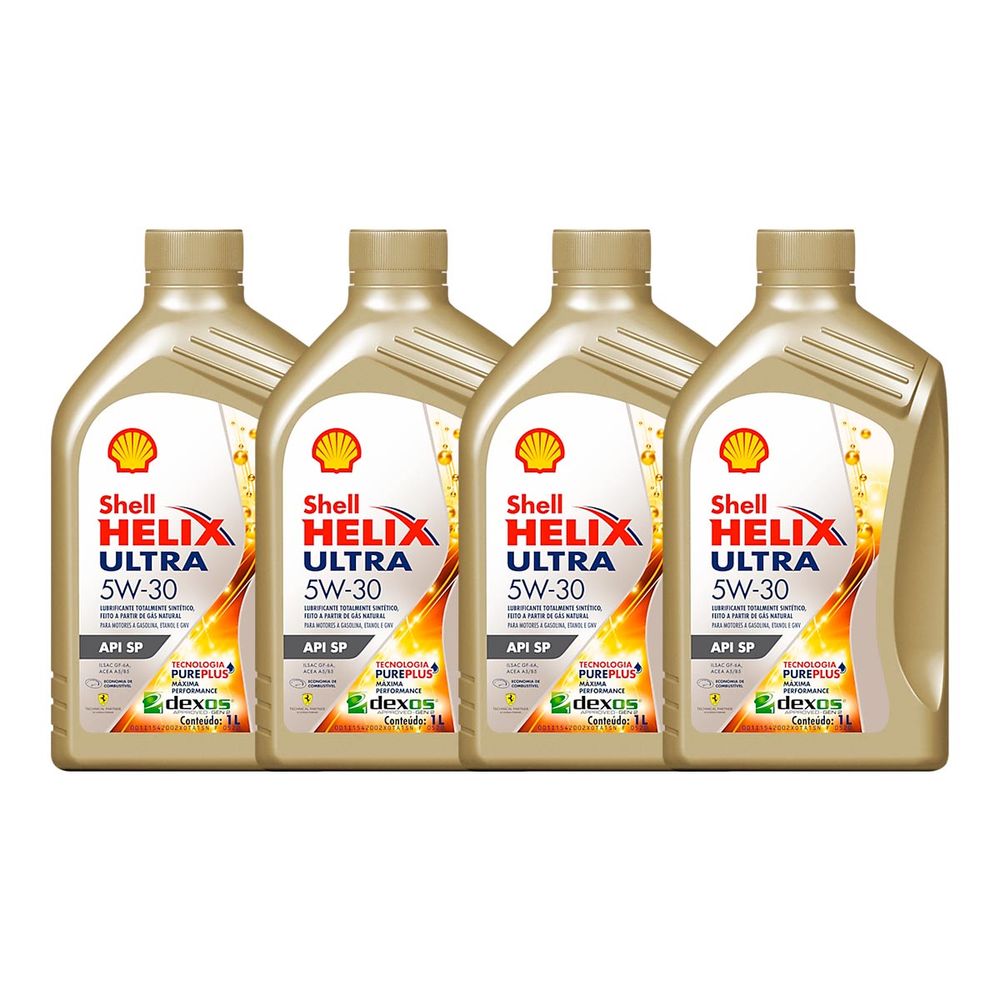 Kit 4 Litros Óleo Lubrificante Sintético 5W30 Shell Ultra SP Menor preço em Kit 4 Litros Óleo Lubrificante Sintético 5W30 Shell Ultra SP