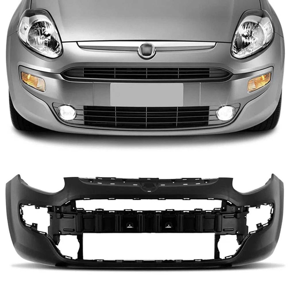 Parachoque Dianteiro Fiat Punto 2014 2015 2016 Preto com Furo para Milha Menor preço em Parachoque Dianteiro Fiat Punto 2014 2015 2016 Preto com Furo para Milha