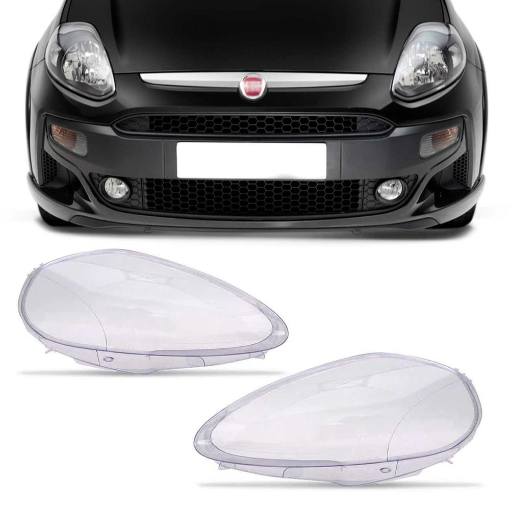 Par Lente Farol Fiat Punto 2012 2013 2014 2015 2016 2017 Cristal Transparente Menor preço em Par Lente Farol Fiat Punto 2012 2013 2014 2015 2016 2017 Cristal Transparente