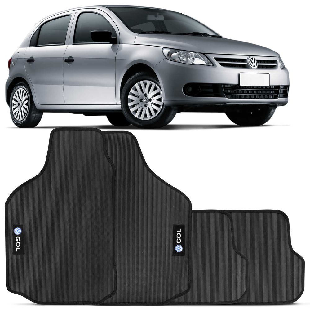 Jogo de Tapete Borracha PVC Gol G5 G6 2008 a 2016 Preto Grafia Bordado Impermeável Antiderrapante Menor preço em Jogo de Tapete Borracha PVC Gol G5 G6 2008 a 2016 Preto Grafia Bordado Impermeável Antiderrapante