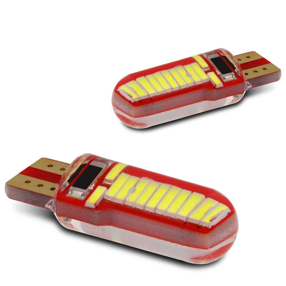 Lâmpada Pingo T10 Silicone 24 LEDs 12v 6000K Aplicação Meia Luz Menor preço em Lâmpada Pingo T10 Silicone 24 LEDs 12v 6000K Aplicação Meia Luz