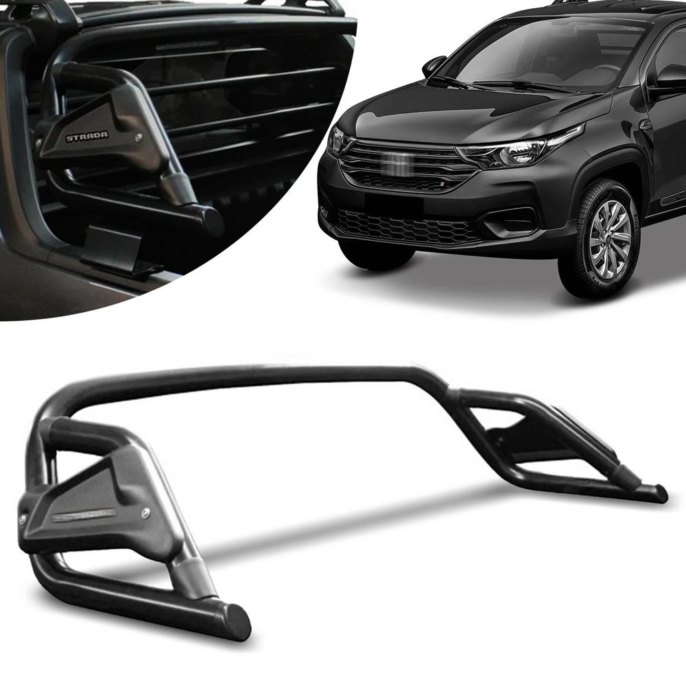 Santo Antônio Strada 2021 2022 Cabine Dupla Preto em Aço Bepo Slim II Modelo Original Menor preço em Santo Antônio Strada 2021 2022 Cabine Dupla Preto em Aço Bepo Slim II Modelo Original