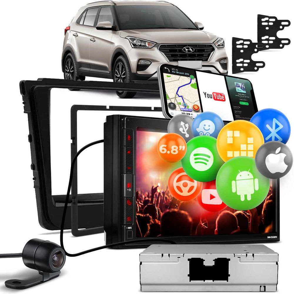 Central Multimídia Hyundai Creta Pioneer DMH-ZS5280TV Black Piano TV BT Espelhamento + Câmera Menor preço em Central Multimídia Hyundai Creta Pioneer DMH-ZS5280TV Black Piano TV BT Espelhamento + Câmera