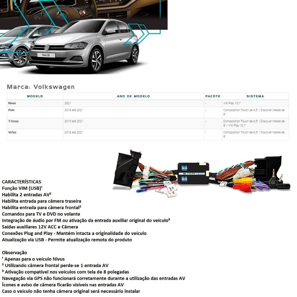 Desbloqueio de Multimídia Faaftech FT-VF-VW4 para VW Volkswagen Polo Virtus Nivus T-cross Menor preço em Desbloqueio de Multimídia Faaftech FT-VF-VW4 para VW Volkswagen Polo Virtus Nivus T-cross