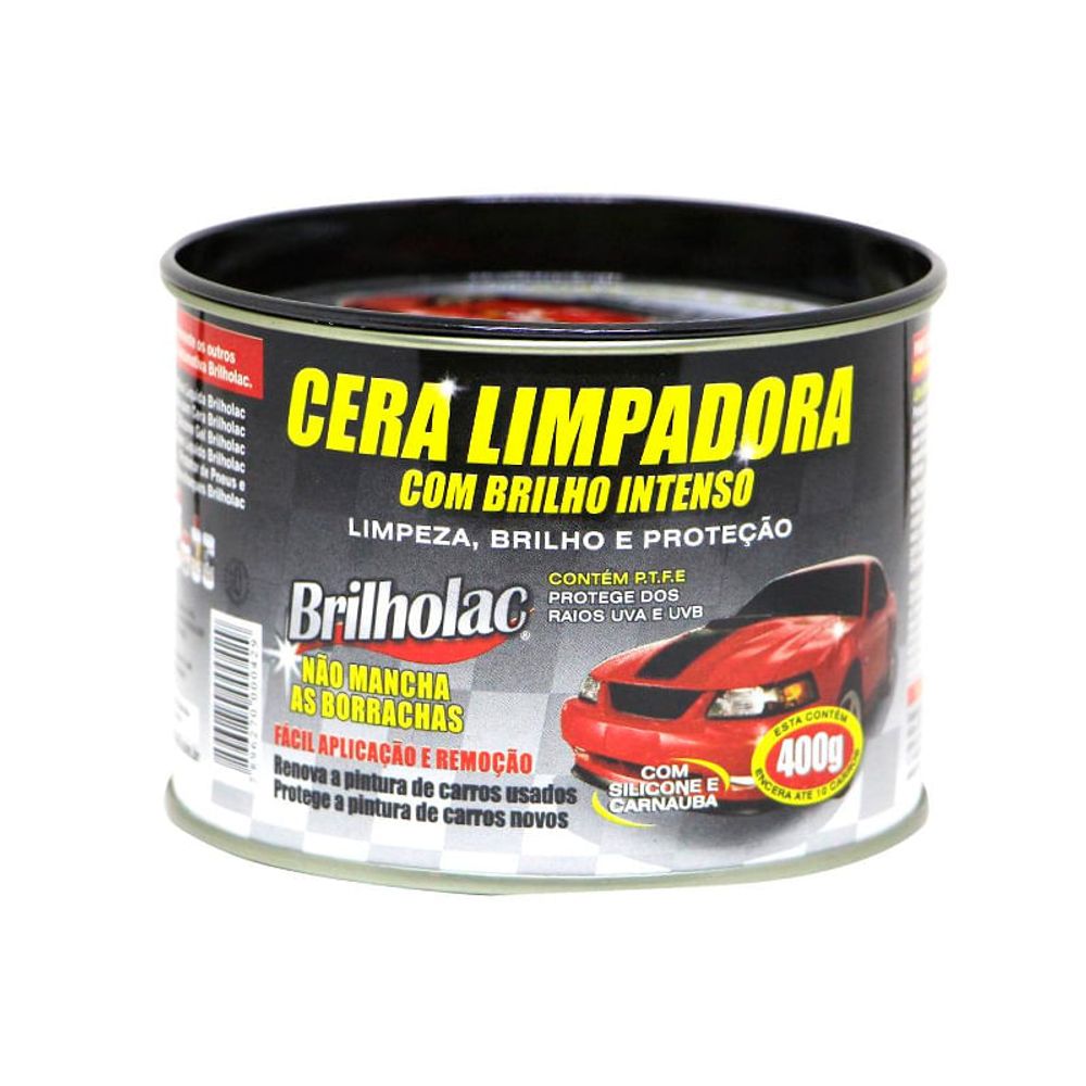 Cera Limpadora Automotiva 400g Brilholac Menor preço em Cera Limpadora Automotiva 400g Brilholac