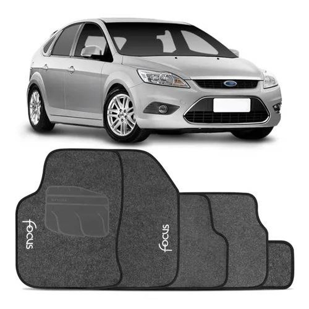 Jogo Tapete Ford Focus Hatch Sedan 2004 a 2009 Carpete Grafite com Grafia Bordado 5 Peças Menor preço em Jogo Tapete Ford Focus Hatch Sedan 2004 a 2009 Carpete Grafite com Grafia Bordado 5 Peças