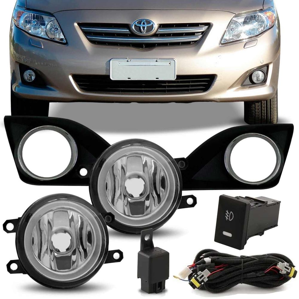 Kit Farol Milha Corolla 2009 2010 2011 Auxiliar Neblina Menor preço em Kit Farol Milha Corolla 2009 2010 2011 Auxiliar Neblina