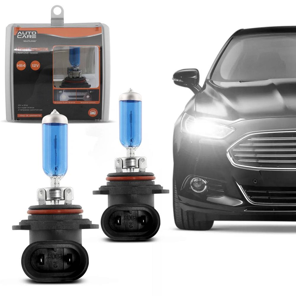 Par Lâmpadas Super Branca HB4 9006 5000K 51W 12V Efeito Xênon Aplicação Farol Multilaser AU814 Menor preço em Par Lâmpadas Super Branca HB4 9006 5000K 51W 12V Efeito Xênon Aplicação Farol Multilaser AU814