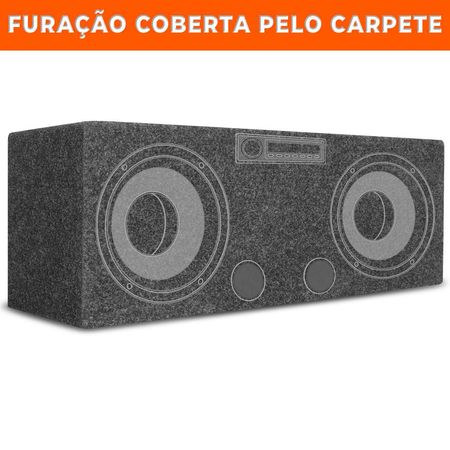 Caixa Bob Vazia Corujinha 2 6pol + Rádio + 2 Dutos 3 Pol