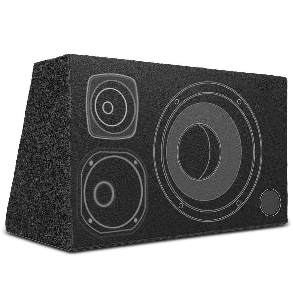 Caixa de Som trio slim dutada som automotivo 40 litros grafite preto Menor preço em Caixa de Som trio slim dutada som automotivo 40 litros grafite preto