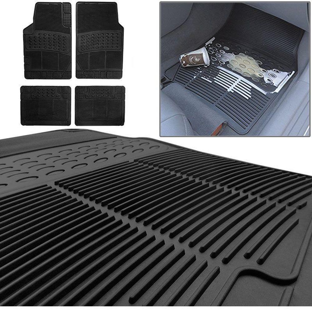 Jogo de Tapete Borracha Automotivo Modelo B Universal Preto Menor preço em Jogo de Tapete Borracha Automotivo Modelo B Universal Preto