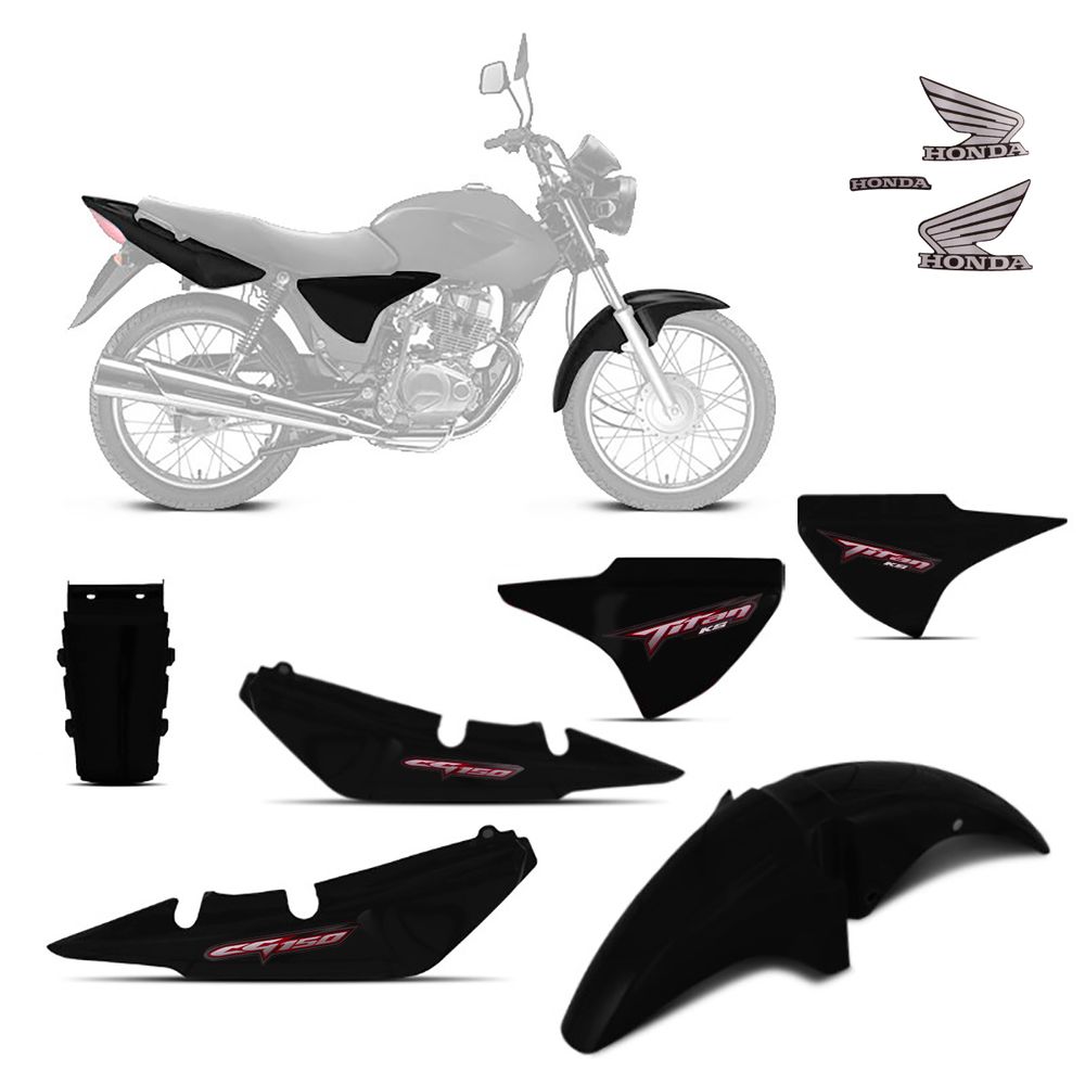 Kit Carenagem com Adesivos Pro Tork Titan 150 2004 - 2008 Menor preço em Kit Carenagem com Adesivos Pro Tork Titan 150 2004 - 2008