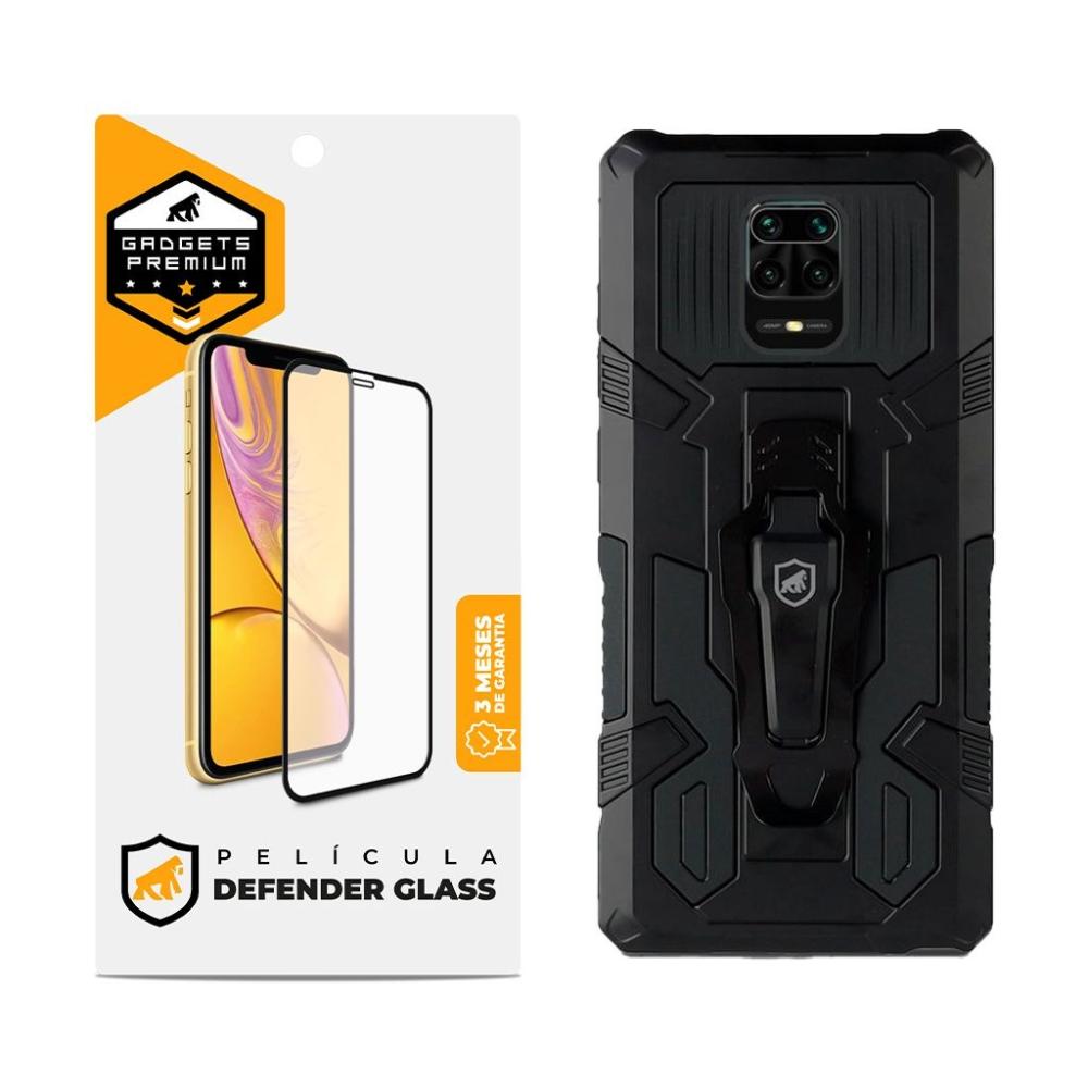 Kit Capa Clip e Pelicula Defender Glass Xiaomi Redmi Note 9 Pro - Gshield Menor preço em Kit Capa Clip e Pelicula Defender Glass Xiaomi Redmi Note 9 Pro - Gshield